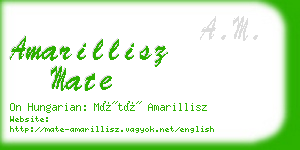 amarillisz mate business card